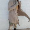 Demolition Hooded Shirt Hoodie Glove Cuff Taupe 8 rotated 1