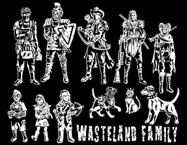 Wasteland Family window decal set